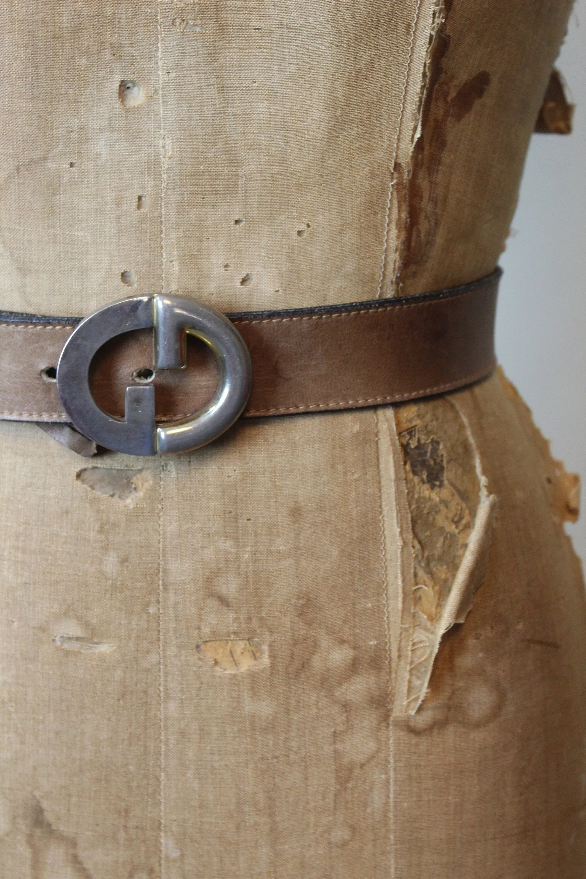 1990s GUCCI designer leather belt small medium | new spring summer