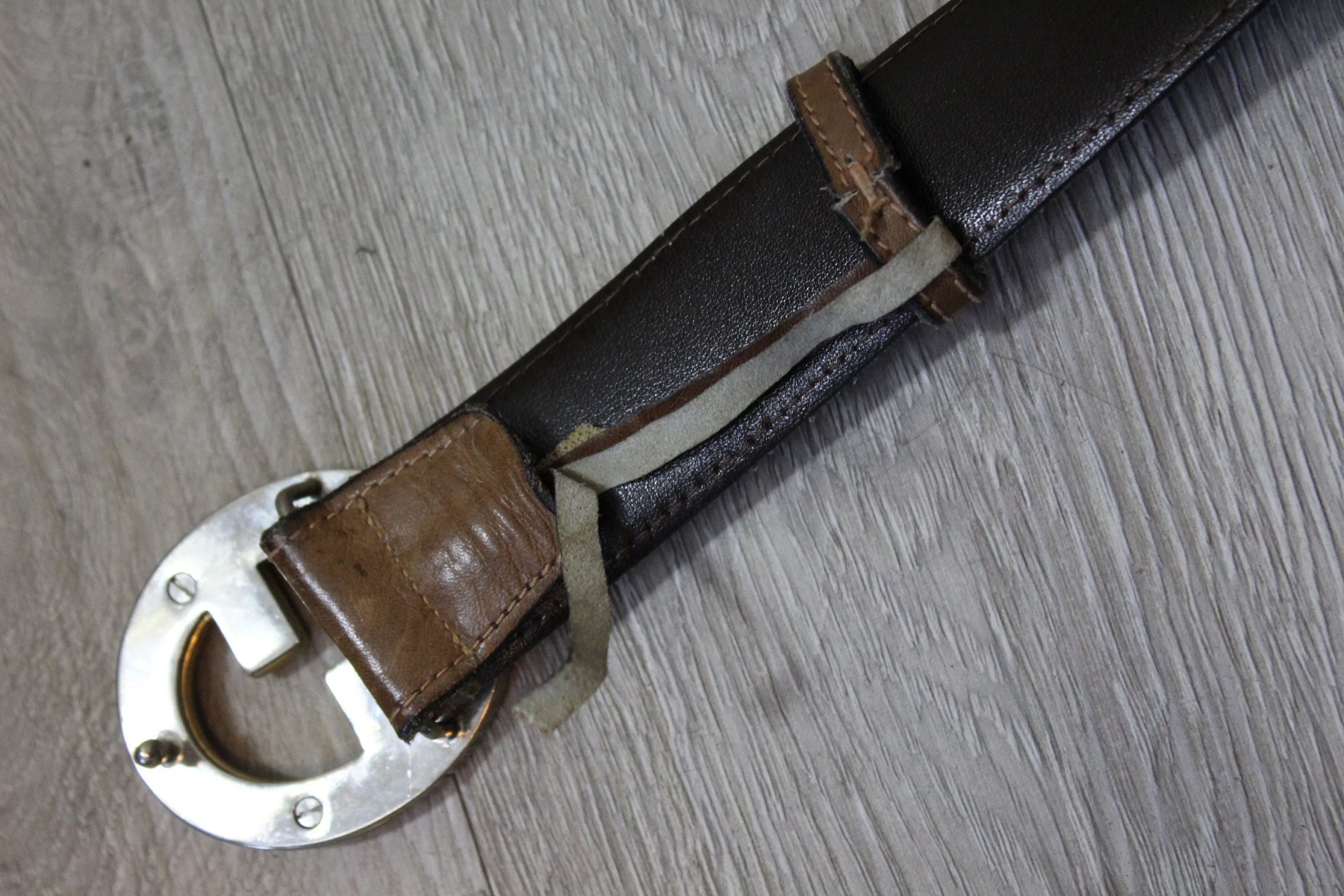 1990s GUCCI designer leather belt small medium | new spring summer