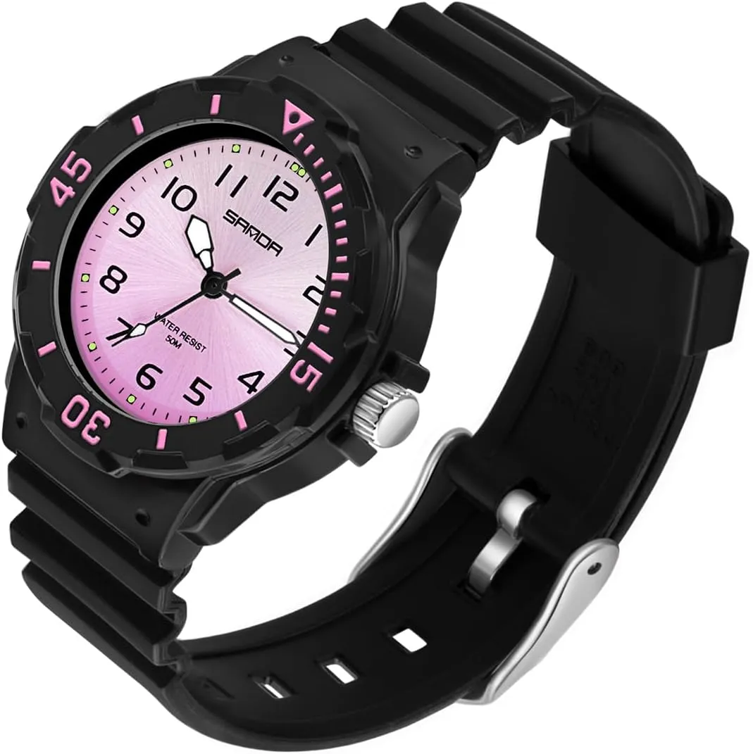 AIMES Women's Sport Waterproof Watches - Ladies Nurse Minimalist Simple Analog Fashion Casual Watch - Rose Gold Pink