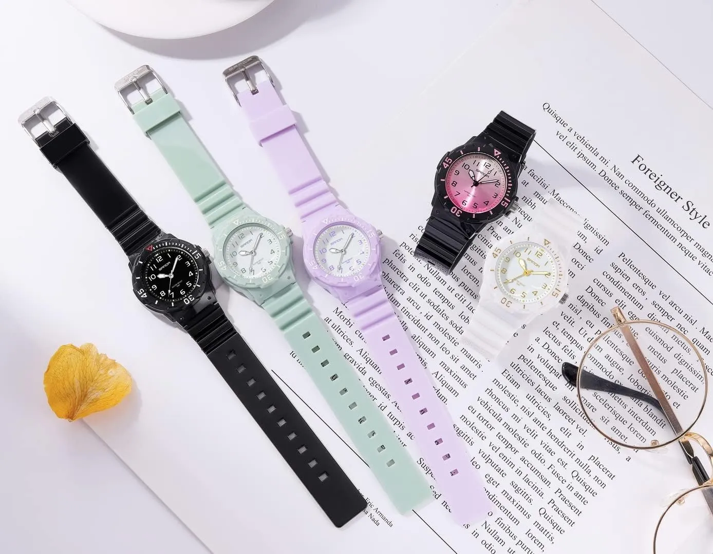 AIMES Women's Sport Waterproof Watches - Ladies Nurse Minimalist Simple Analog Fashion Casual Watch - Rose Gold Pink