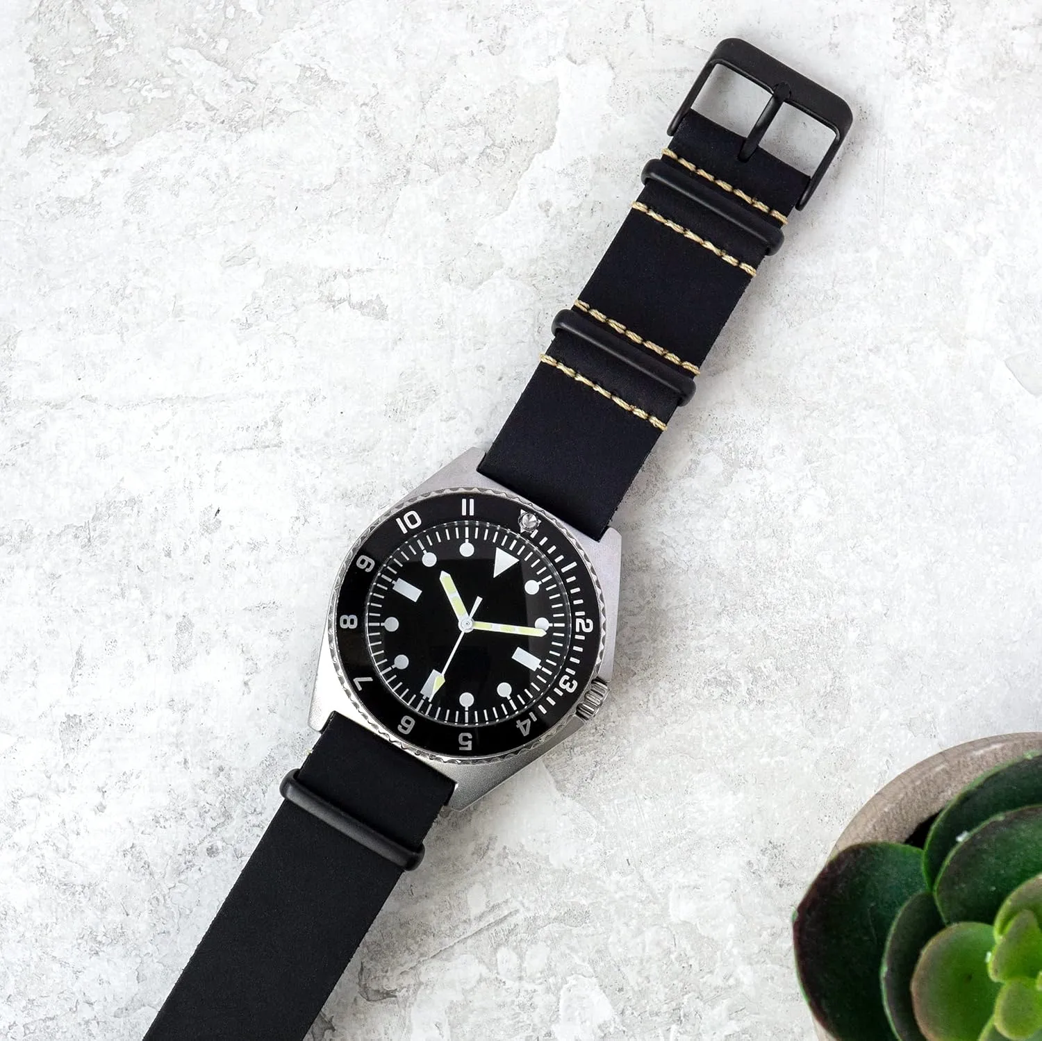 Benchmark Leather Watch Band - Crazy Horse Oiled Leather One-Piece Watch Straps for Men or Women - 18mm, 20mm, 22mm or 24mm Widths