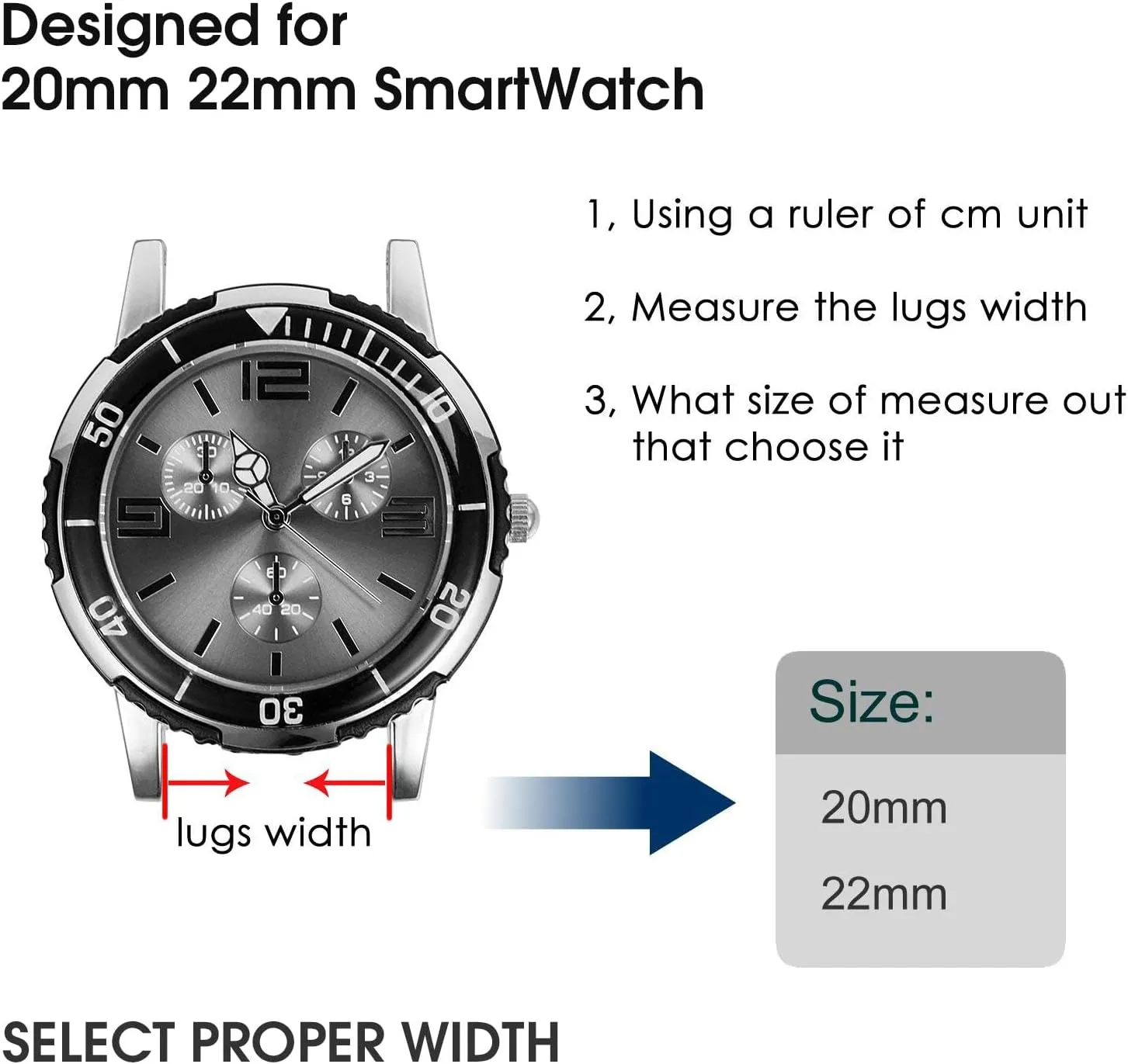 BlackPro Rugged Style 20mm 22mm Watch Band, Quick Release Watch Band with Reinforced Metal Squre Buckle, Soft Silicone Breathable Replacment Sport Loop Watch Straps for Women Men
