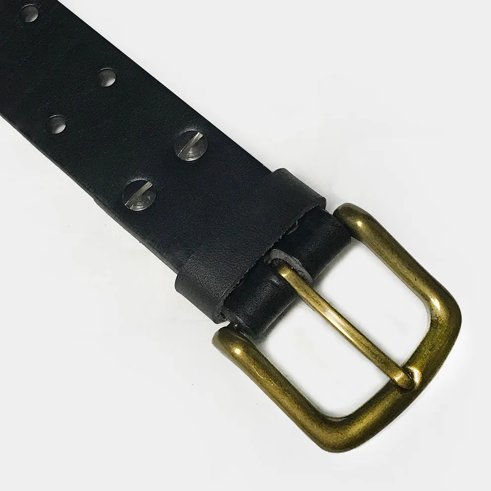 BZEN STRAP LEATHER BELT- BLACK
