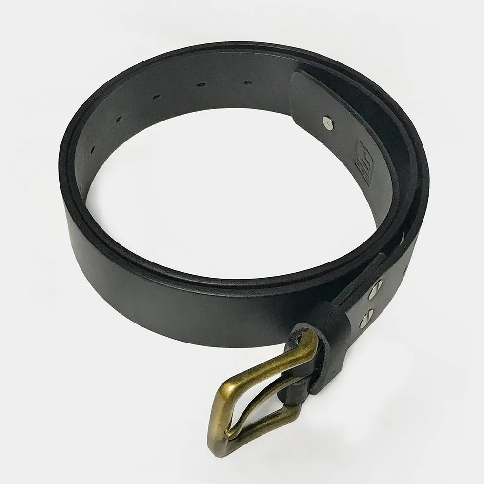 BZEN STRAP LEATHER BELT- BLACK