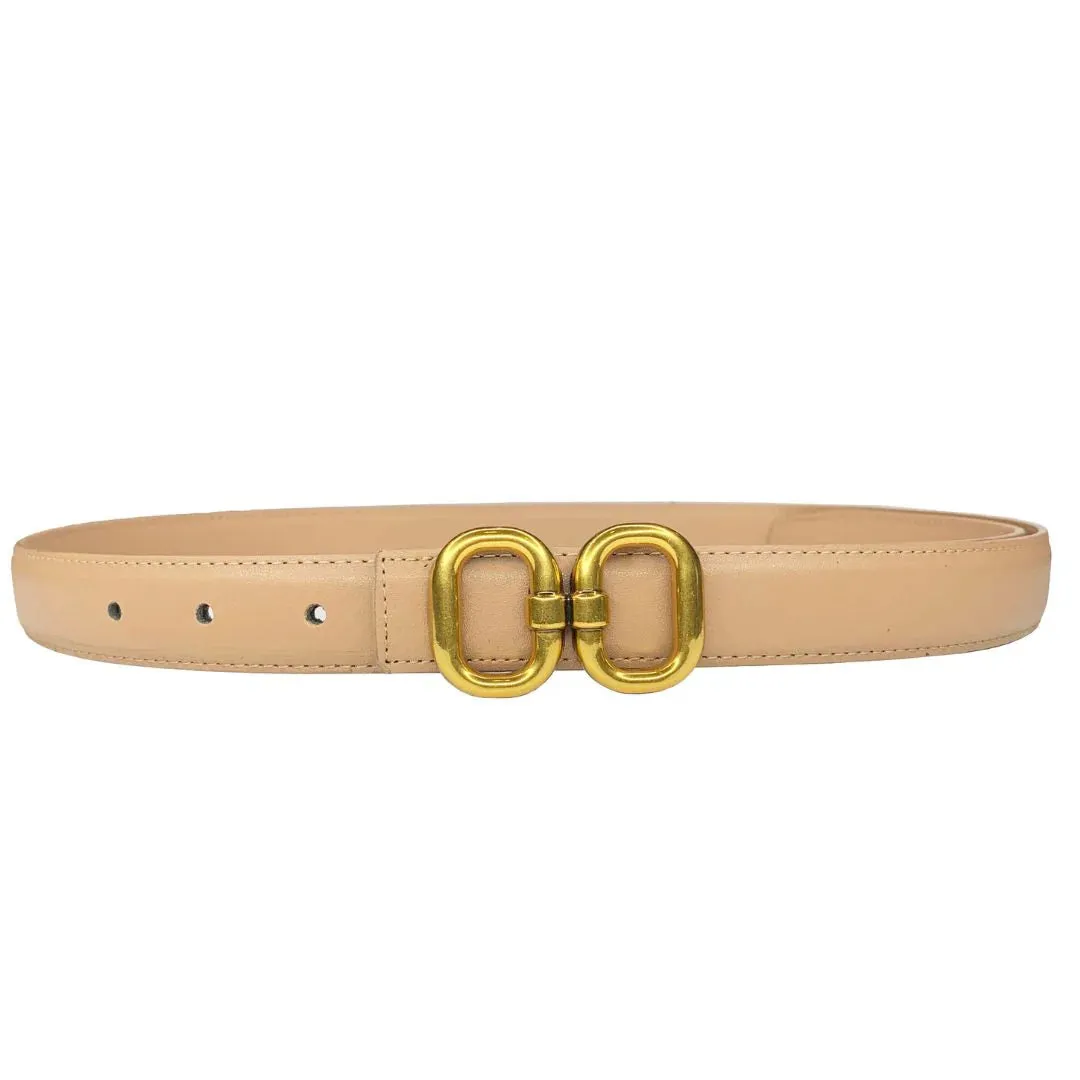 Double Oval Linked Belt- Tan