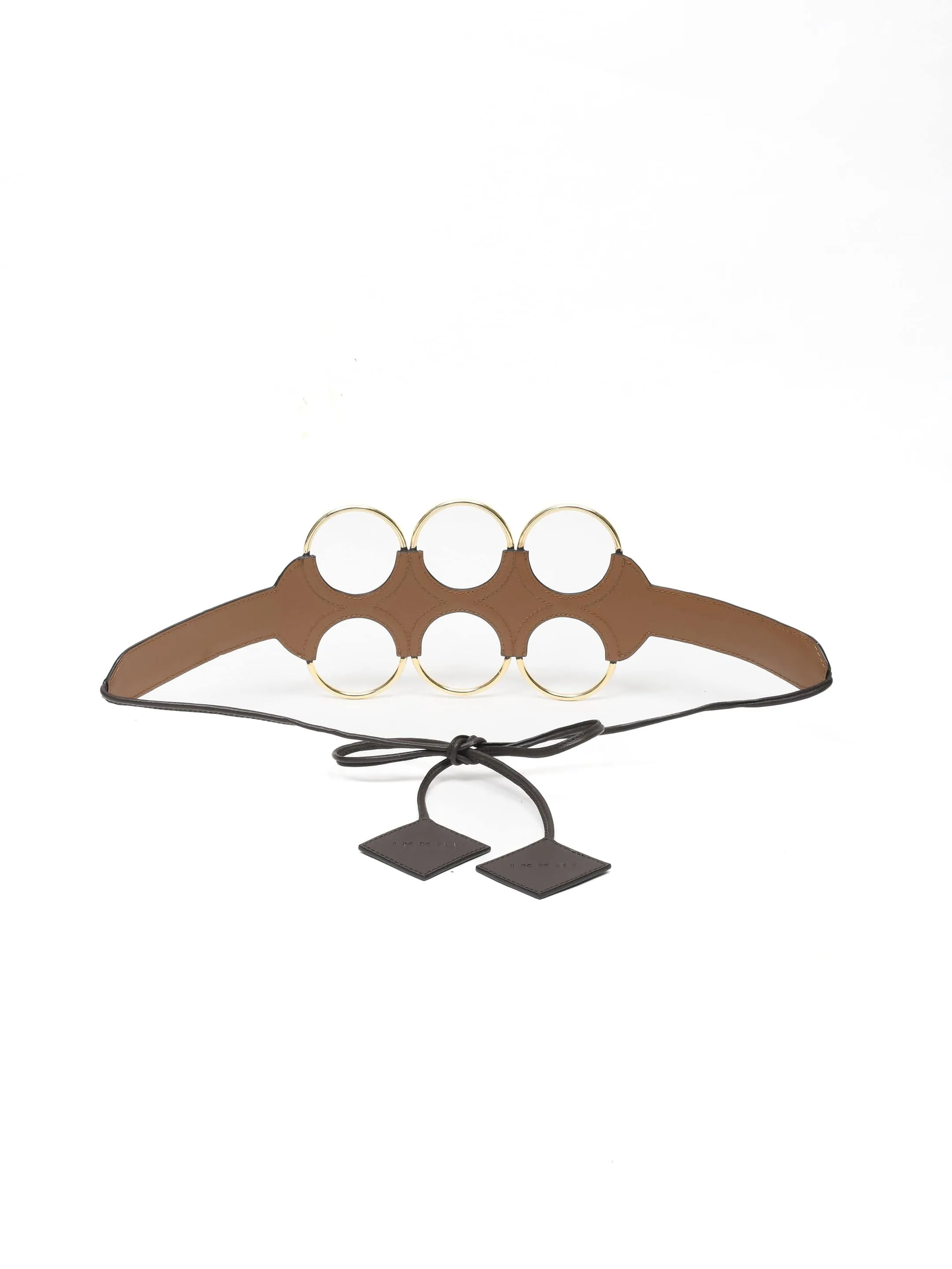 Hoop Loop Belt In Tan And Brown