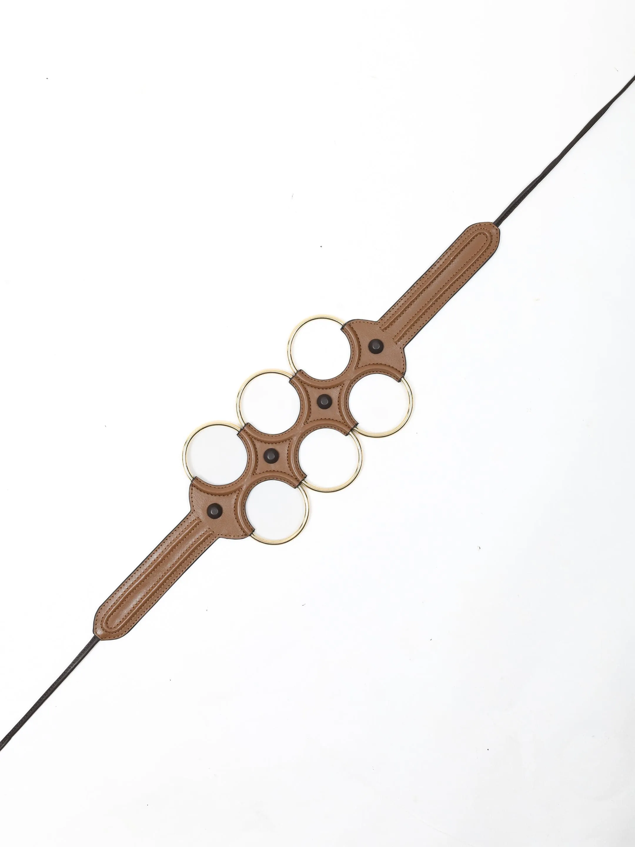 Hoop Loop Belt In Tan And Brown