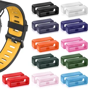 Molain Rubber Replacement Watch Band Strap Loops, 12Pcs Silicone Watch Band Holder, Watch Strap Keeper, Smartwatch Band Retainer Loop, Watch Fastener Rings (4x18mm   4x20mm   4x22mm)