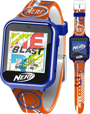 NERF Kids Smart Watch - Interactive Touchscreen with 26 Games, Camera, Step Counter, Music, Alarm, and Action-Ready Silicone Strap - Fits Wrists 5.5" to 8.0"