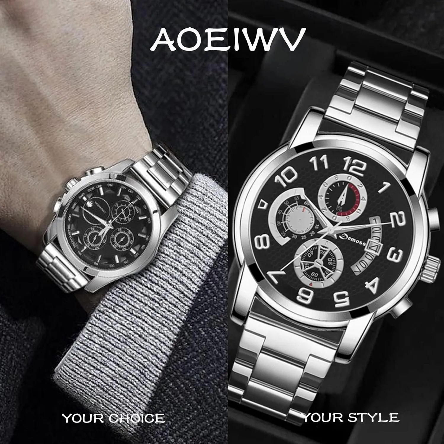 Stainless Steel Watch Band Curved End 14mm 15mm 16mm 17mm 18mm19mm 20mm 21mm 22mm 23mm 24mm Watch Bracelet Polished Brushed Metal Watch Strap Replacement Band Men Women